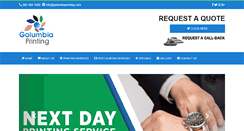 Desktop Screenshot of golumbiaprinting.com